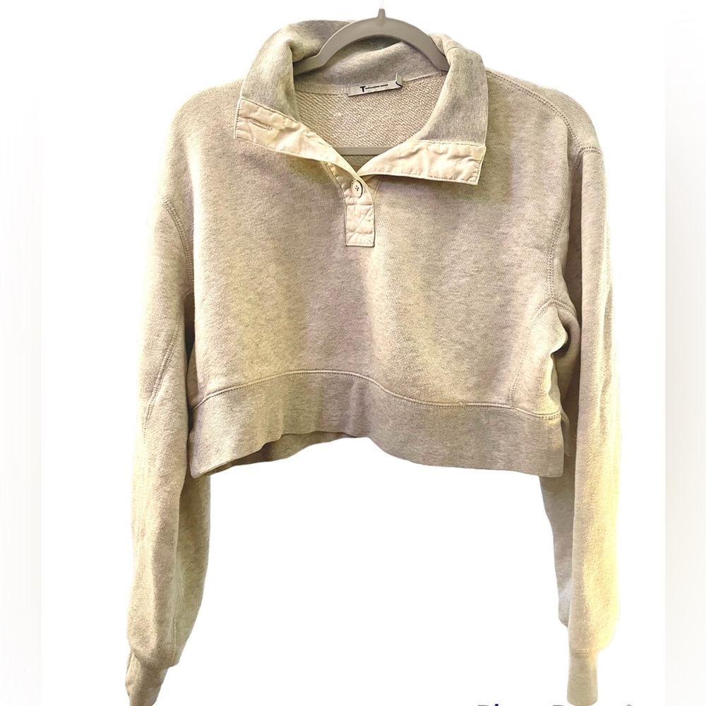 Cropped T by Alexander Wang Henley Varsity top